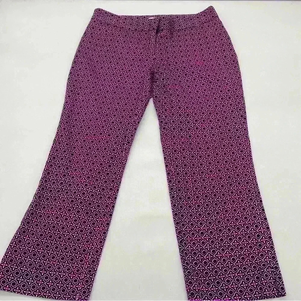 Laundry by Shelli Segal Capris Geometric Design Multicolor Size 4